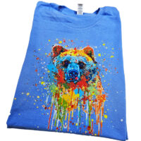 Tee Shirt Printed Beautiful Grizzly Bear TOP SELLER! FREE Namedrop