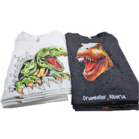 Tee Shirt Printed Beautiful T-Rex Green
