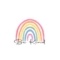 Tee Shirt Printed Affirmation Rainbow Be Kind