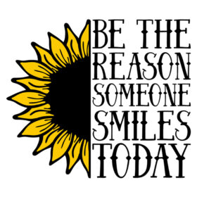 Tee Shirt Printed Affirmation Be The Reason Someone Smiles Today
