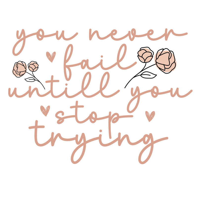 Tee Shirt Printed Affirmation You Never Fail