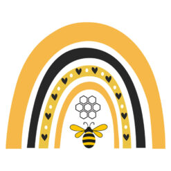 Tee Shirt Printed Bee Quotes Rainbow