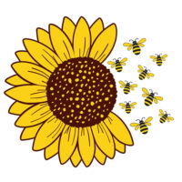 Tee Shirt Printed Bee Quotes Sunflower