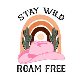 Tee Shirt Printed Country Stay Wild Roam Free