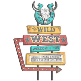 Tee Shirt Printed Country Wild West Welcomes