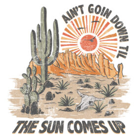 Tee Shirt Printed Country Ain't Going Down