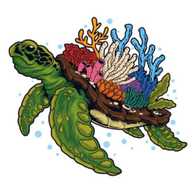 Alternative view of Tee Shirt Printed Beautiful Turtle
