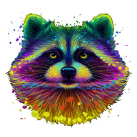 Alternative view of Tee Shirt Printed Beautiful Racoon