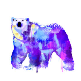 Alternative view of Tee Shirt Printed Beautiful Polar Bear