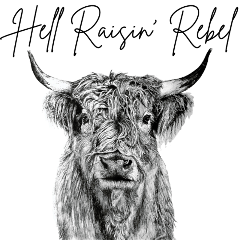 Tee Shirt Printed Beautiful Hell Raisin' Rebel - Image 2