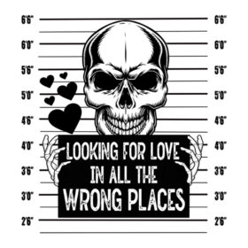 Tee Shirt Printed Edgy Looking for Love