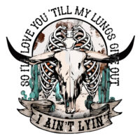 Alternative view of Tee Shirt Printed Edgy I Ain't Lyin Steer Skull