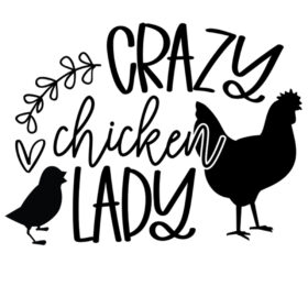 Tee Shirt Printed Chicken Crazy Chicken Lady