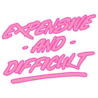 Tee Shirt Printed Sarcastic Expensive & Difficult