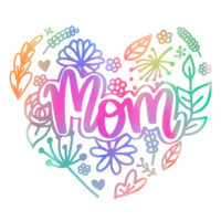 Tee Shirt Printed Family Mom Heart