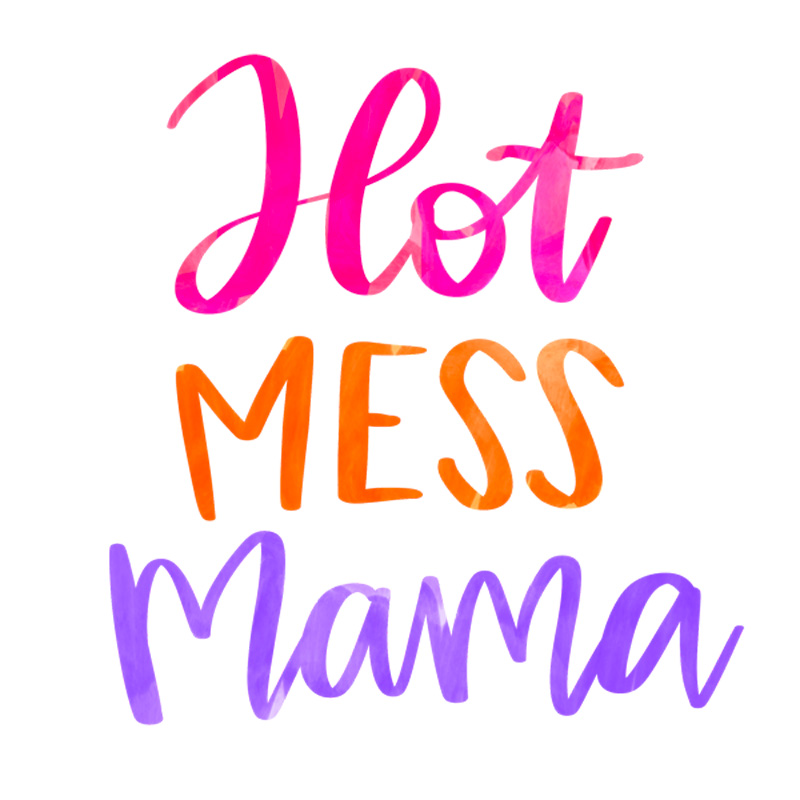 Tee Shirt Printed Family Hot Mess Mama