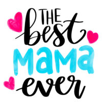 Tee Shirt Printed Family The Best Mama Ever