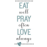 Tee Shirt Printed Faith Eat Well Pray Often