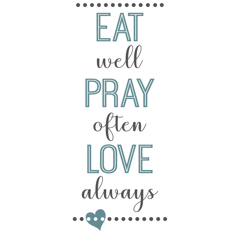 Tee Shirt Printed Faith Eat Well Pray Often
