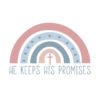 Tee Shirt Printed Faith He Keeps His Promises