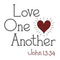 Tee Shirt Printed Faith Love One Another