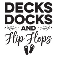 Tee Shirt Printed Lake Decks Docks & Flip Flops