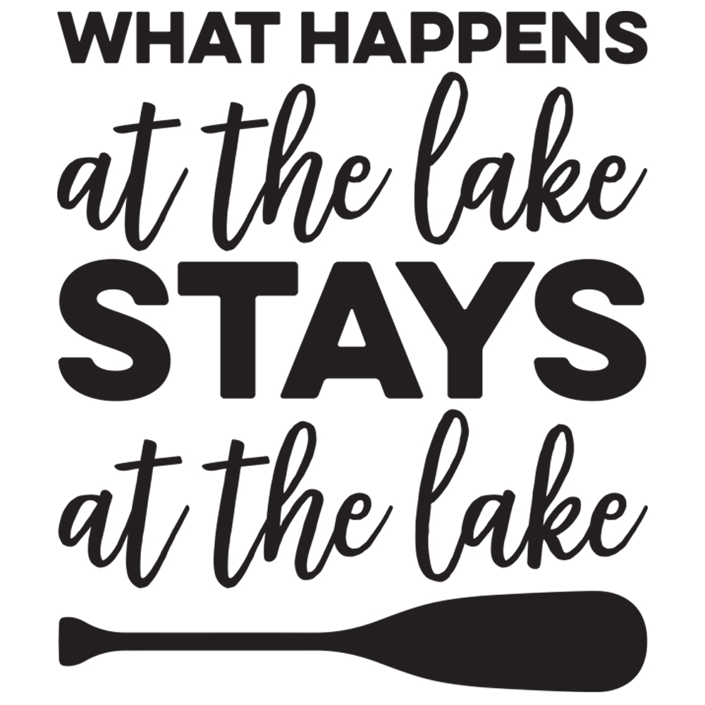 Tee Shirt Printed Lake What Happens At The Lake