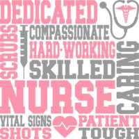 Tee Shirt Printed Nurse Dedicated