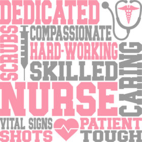 Tee Shirt Printed Nurse Dedicated