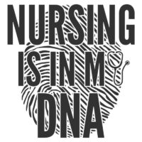 Tee Shirt Printed Nurse Finger Print DNA