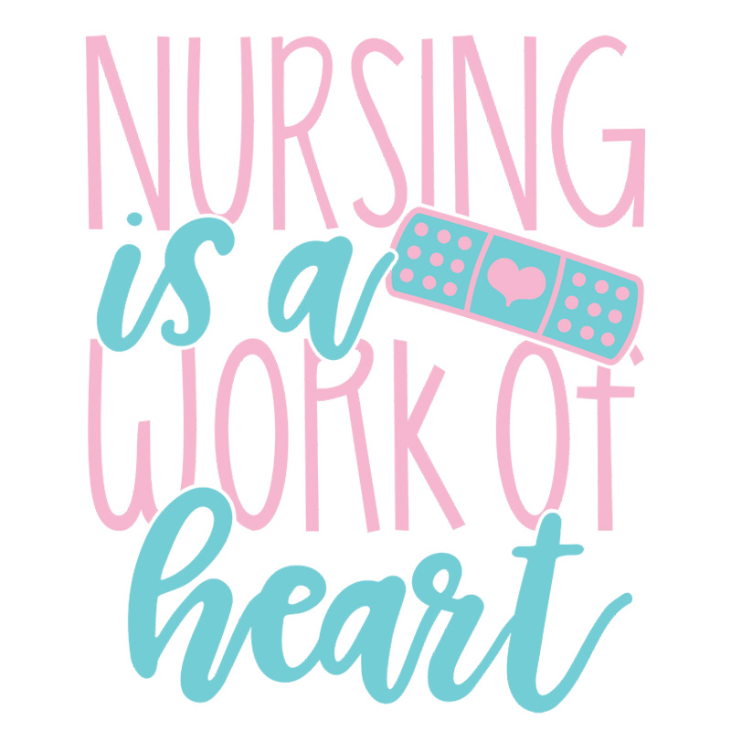 Tee Shirt Printed Nurse Work Of Heart