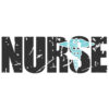 Tee Shirt Printed Nurse Retro Black Nurse Caduceus