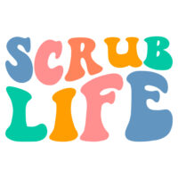 Tee Shirt Printed Nurse Groovy Scrub Life