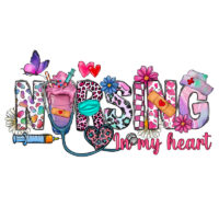 Tee Shirt Printed Nurse Nursing In My Heart