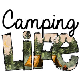 Tee Shirt Printed Outdoors Camping Life