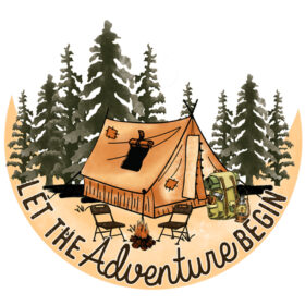 Tee Shirt Printed Outdoors Tent Adventure