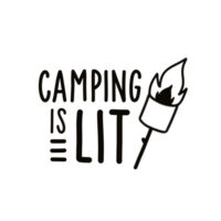 Tee Shirt Printed Outdoors Camping Is Lit