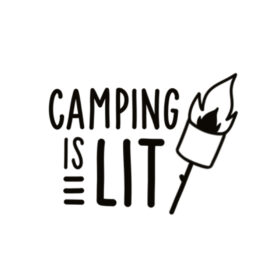 Tee Shirt Printed Outdoors Camping Is Lit