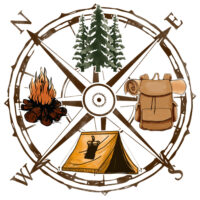 Tee Shirt Printed Outdoors Compass Camping Pictures