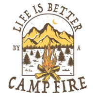 Alternative view of Tee Shirt Printed Outdoors Life Is Better By The Campfire