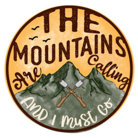 Tee Shirt Printed Outdoors The Mountains Are Calling