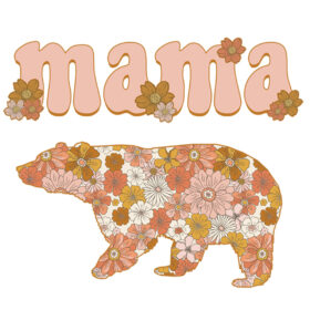 Alternative view of Tee Shirt Printed Outdoors Mama Bear FREE NAMEDROP