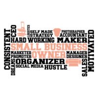 Tee Shirt Printed Small Business Owner Word Collage