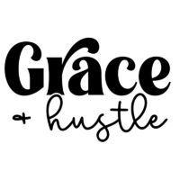 Tee Shirt Printed Small Business Grace & Hustle Black