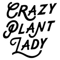 Tee Shirt Printed Plants Crazy Plant Lady Black