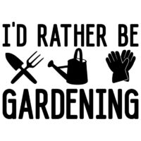 Tee Shirt Printed Plants I'd Rather Be Gardening