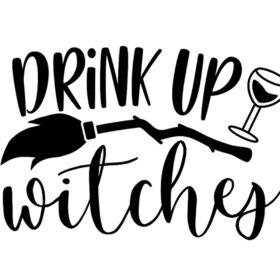 Tee Shirt Printed Ranch Drink Up Witches