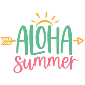 Tee Shirt Printed Summer Aloha Summer