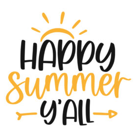 Tee Shirt Printed Summer Happy Summer Y'all