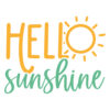 Tee Shirt Printed Summer Hello Sunshine